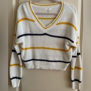BP Vneck Striped Longsleeve Sweater Juniors Womens Sz XXS